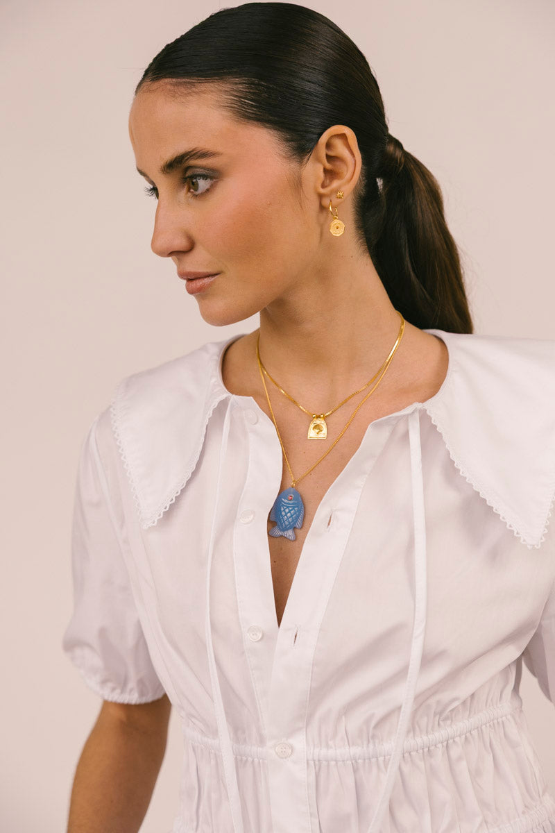 Bom Dia Hoop Gold Plated