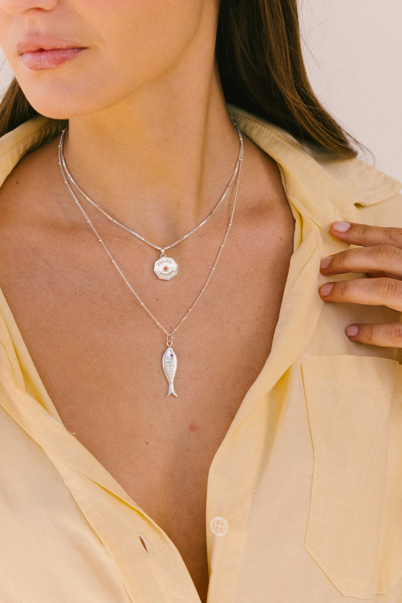 Bom Dia Necklace Silver