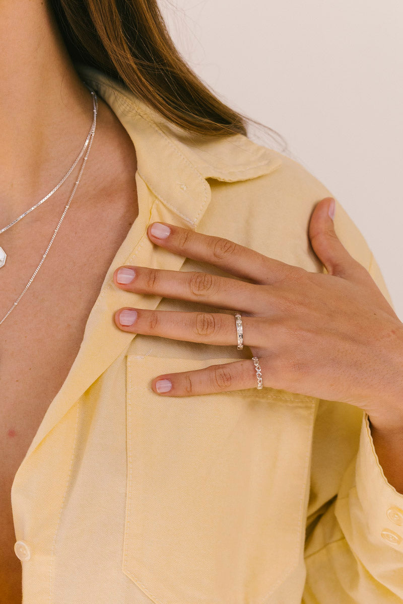 Soaring Heart Pinky Ring Silver