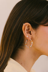 Sunrise Huggie Silver