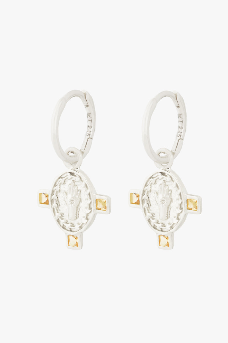 Divine Protection Earring Silver