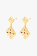 Double Spade Earring Gold Plated