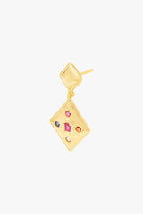 Double Spade Earring Gold Plated