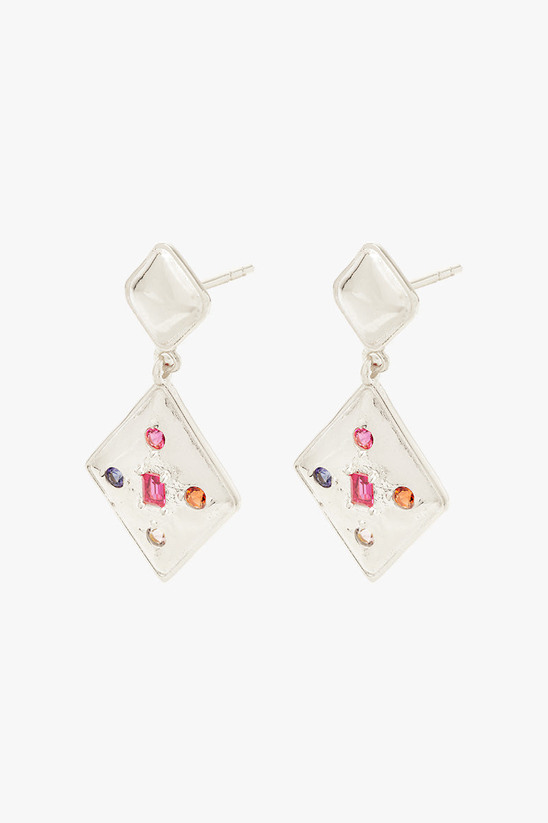 Double Spade Earring Silver