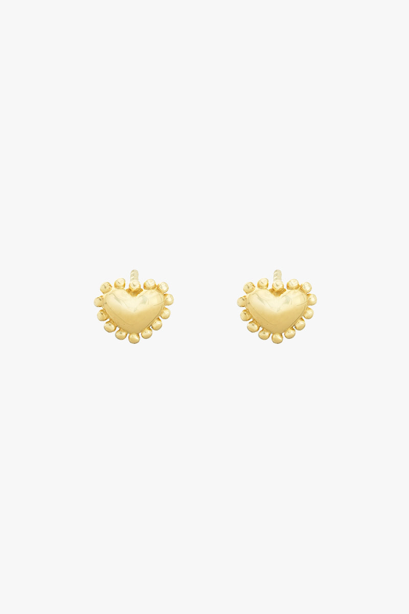 Eternal Heart Stud Gold Plated