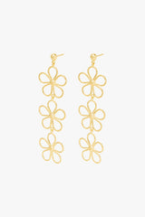 Flores Earring Gold Plated