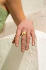 Helios ring gold plated