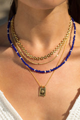 Naxos necklace gold plated (47 cm)