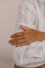 Trinity pinky ring 14k solid gold