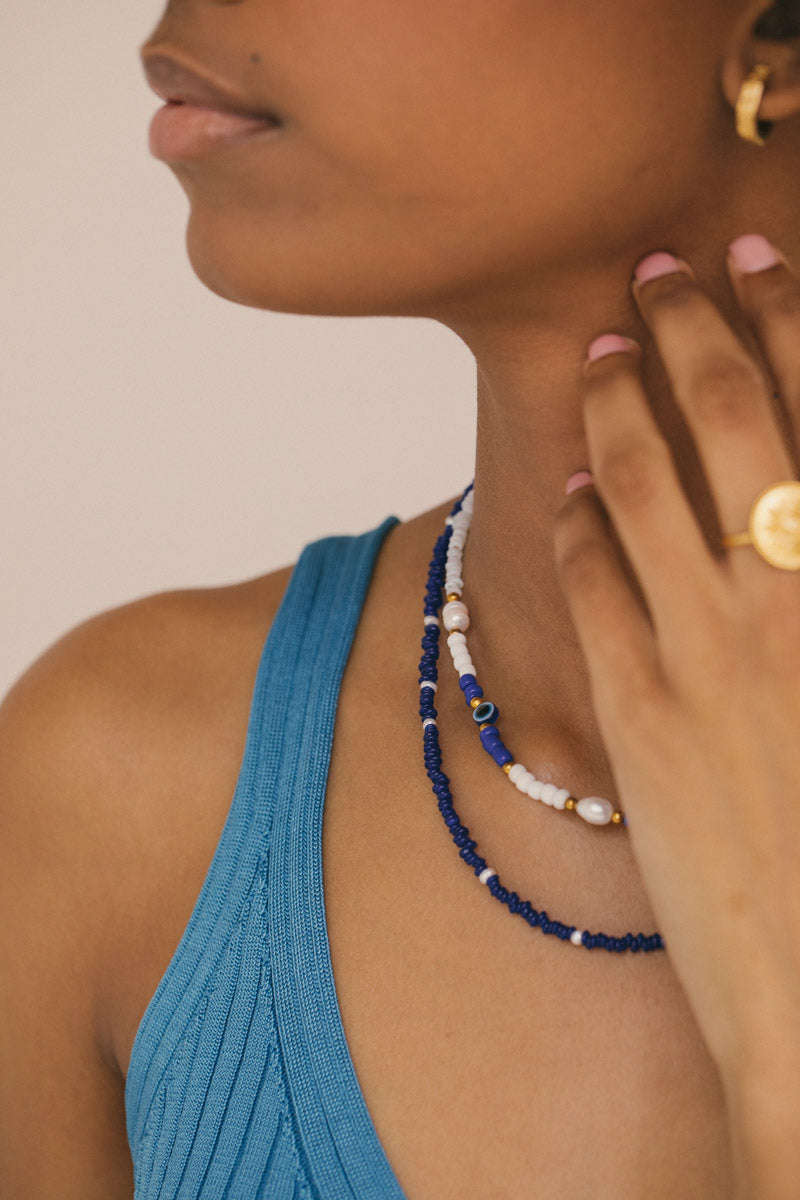 Naxos necklace gold plated (47 cm)