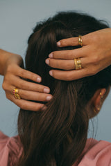 Trinity pinky ring 14k solid gold