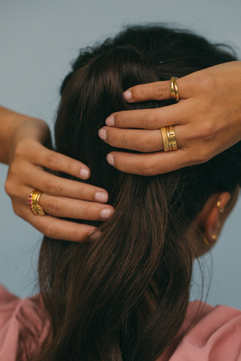 Trinity pinky ring 14k solid gold