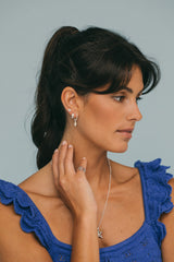 Hamsa hand earring silver
