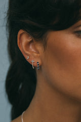 Midnight moon stud silver