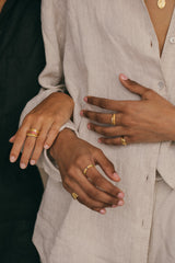 Trinity pinky ring 14k solid gold