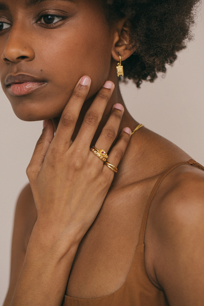 Trinity pinky ring 14k solid gold