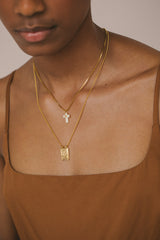 Star gazing necklace gold plated