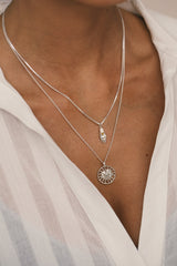 Hamsa hand necklace silver