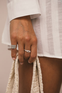 Hamsa hand ring silver