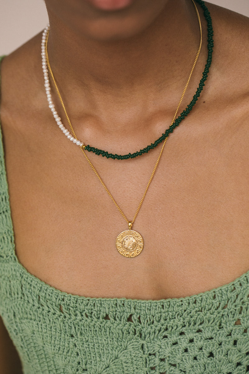 Syros necklace gold plated (42 cm)