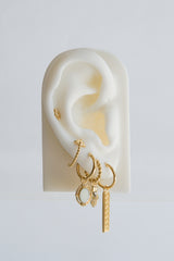 Hamsa hand earring gold plated