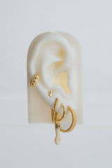 Midnight moon stud 14k solid gold