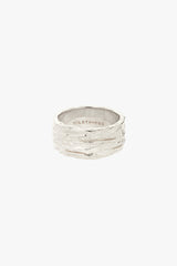 Hammered Horizon Ring Silver