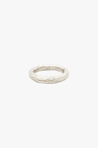 Hammered Pinky Band Silver