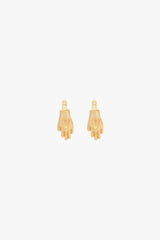 Hamsa hand stud gold plated