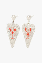 Lobster Love Earring Silver