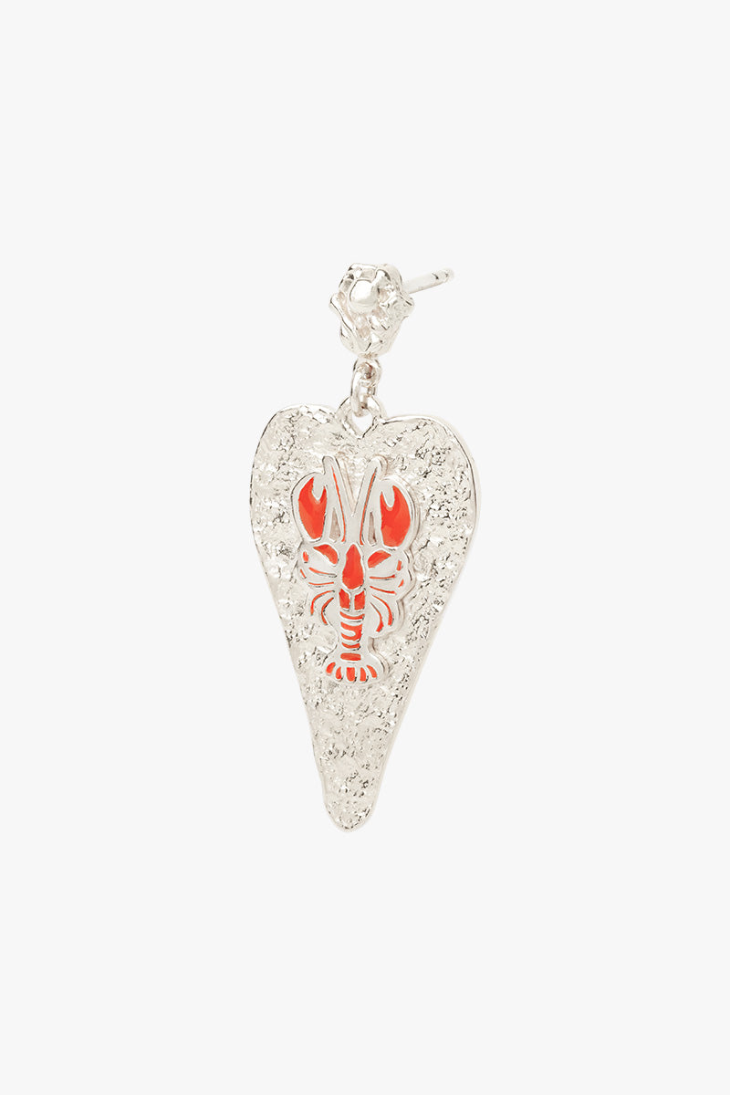 Lobster Love Earring Silver