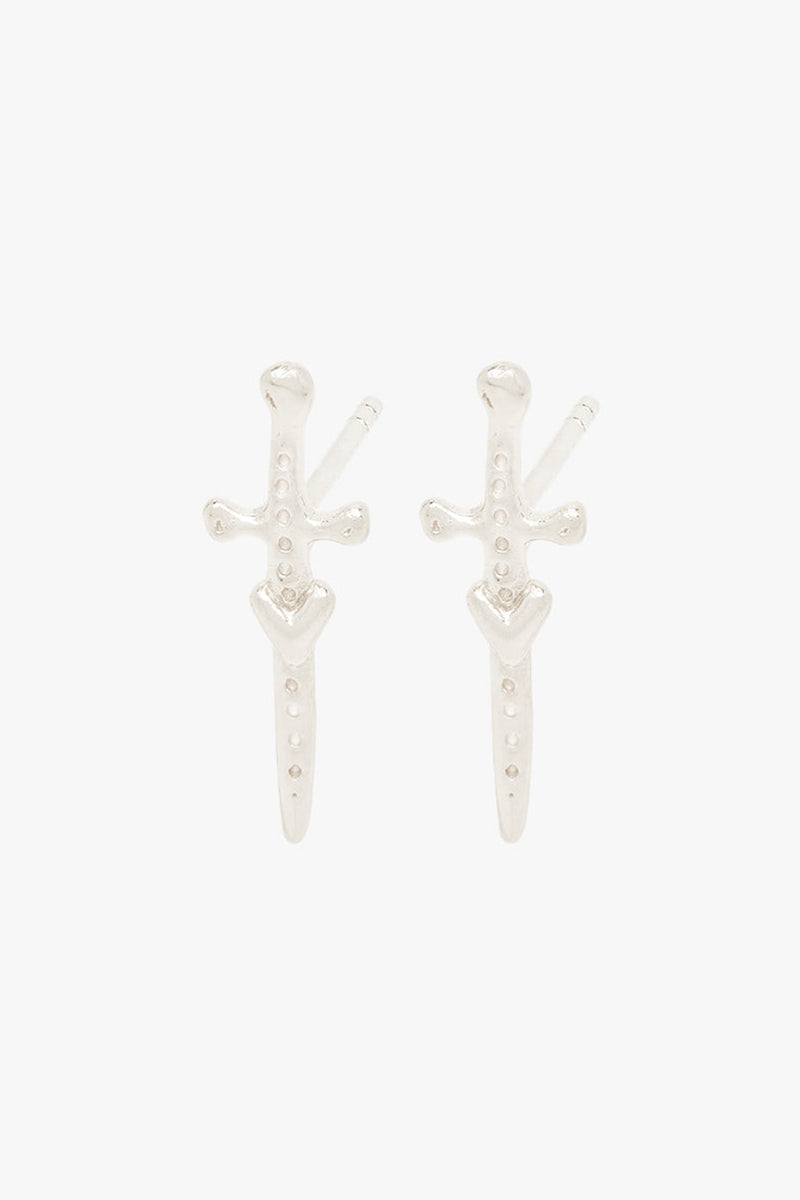 Love dagger stud silver