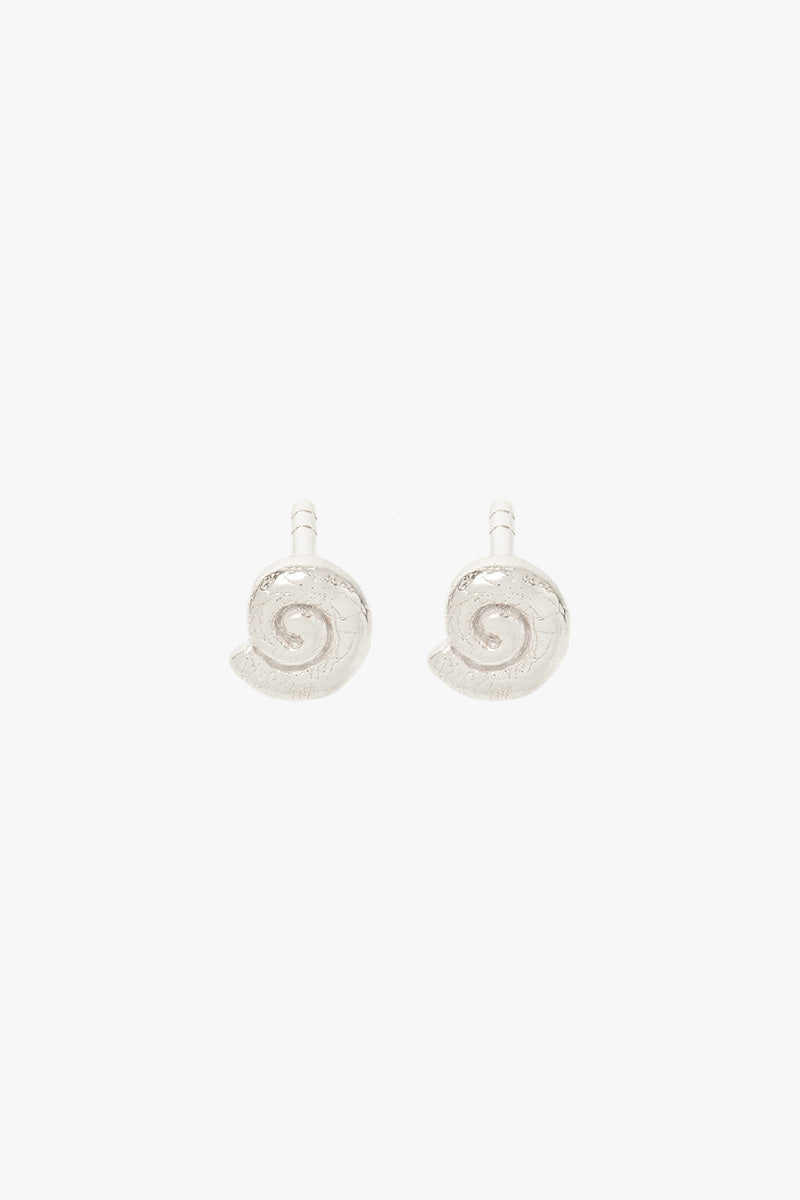 Ocean Swirl Stud Silver