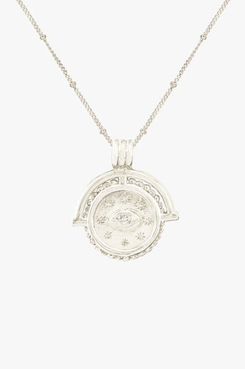 Queen Of Stars Double Sided Necklace Silver