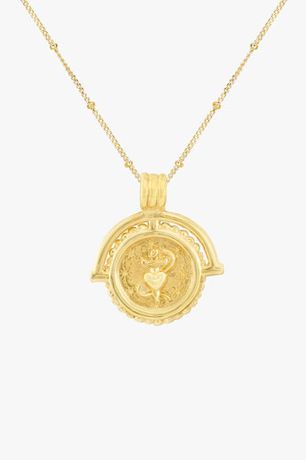 Queen Of Stars Double Sided Necklace Gold Plated