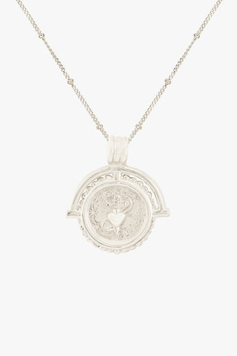 Queen Of Stars Double Sided Necklace Silver
