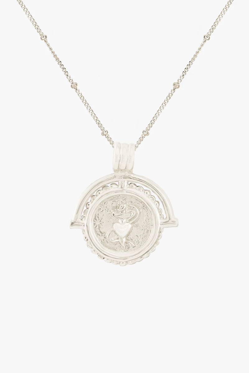 Queen Of Stars Double Sided Necklace Silver
