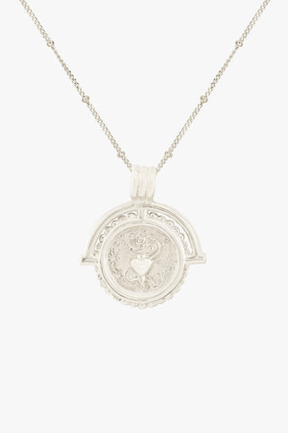 Queen Of Stars Double Sided Necklace Silver