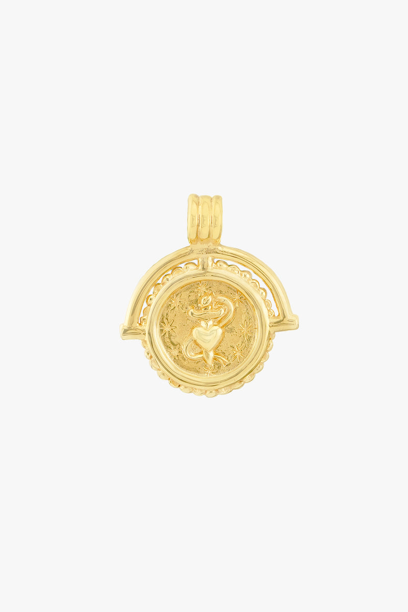 Queen Of Stars Double Sided Necklace Gold Plated