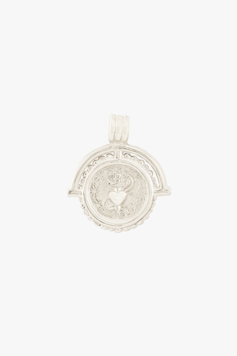 Queen Of Stars Double Sided Necklace Silver