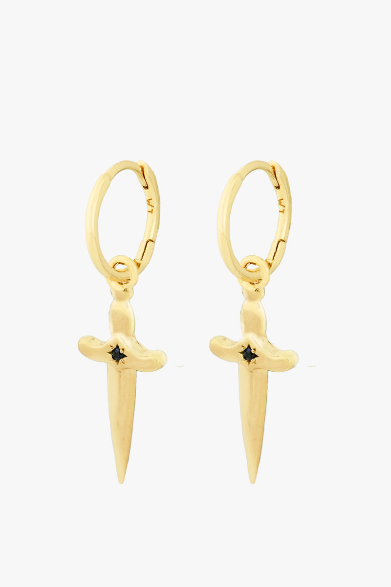 Sacred Sword Earrings Gold Plated