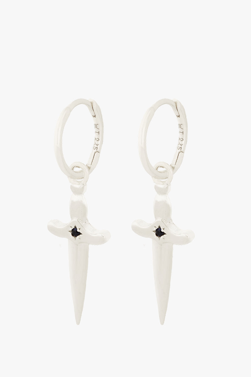 Sacred Sword Earrings Silver