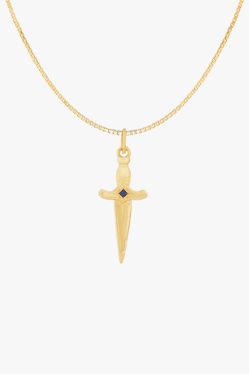 Sacred Sword Necklace Gold Plated