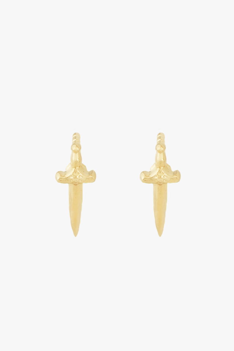 Sacred Sword Stud Gold Plated