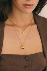 Saturn Necklace Gold Plated