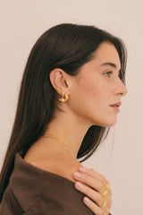Saturn Earring Gold Plated