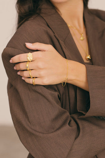 Triple Star Bracelet Gold Plated