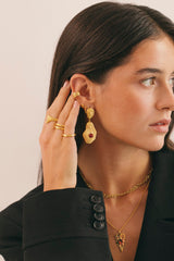 Mars Volcano Stud Gold Plated