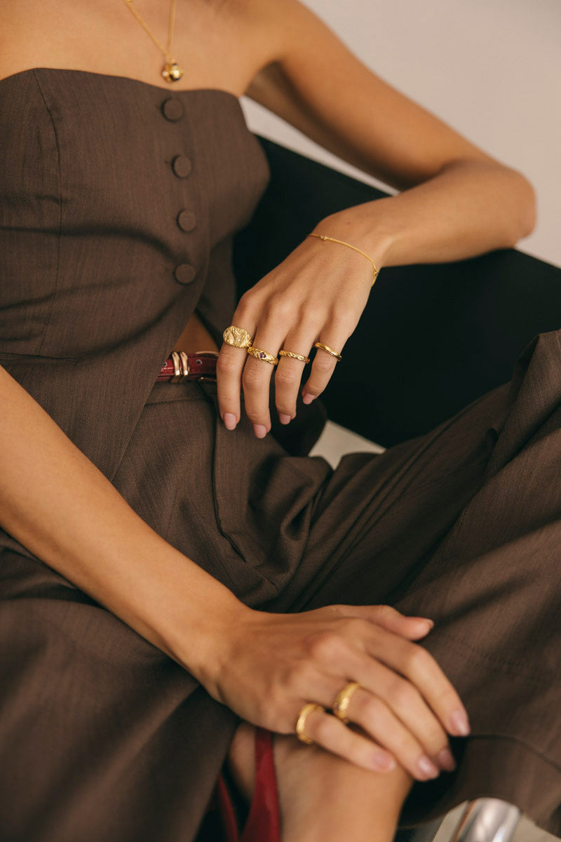 Lava Ring Gold Plated