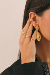 Red Planet Stud Gold Plated (pair)